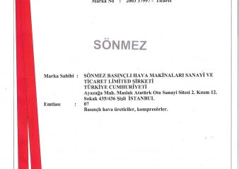 Marka Tescil Belgesi